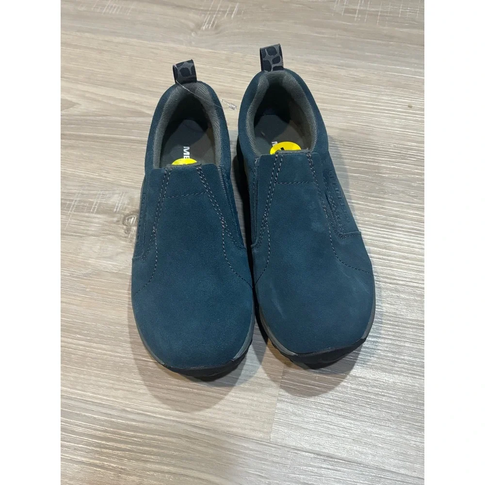 Merrell Kids Jungle Moc Navy Blue Suede Slip On Shoes J95637 Size 1M